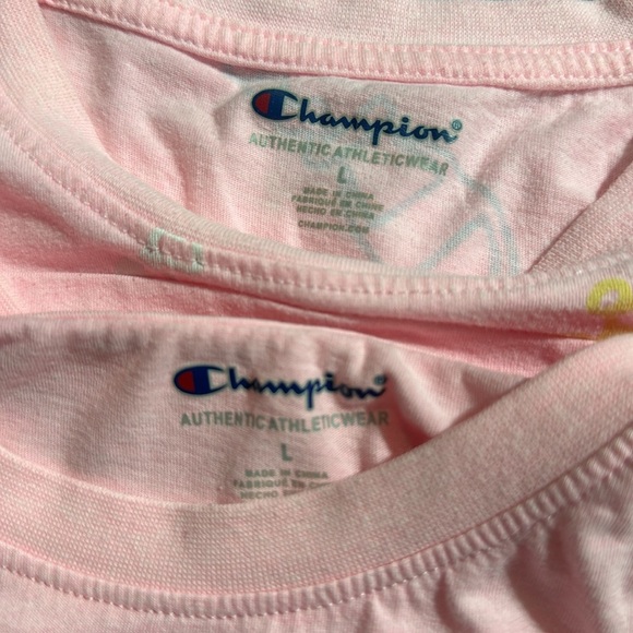 BUNDLE of 2 | girls size Large | Champion Light Pink | Multicolor Logos - Picture 5 of 5